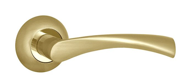 Дверная ручка раздельная PUNTO CRONA TL SG/GP-4 мат. золото/золото