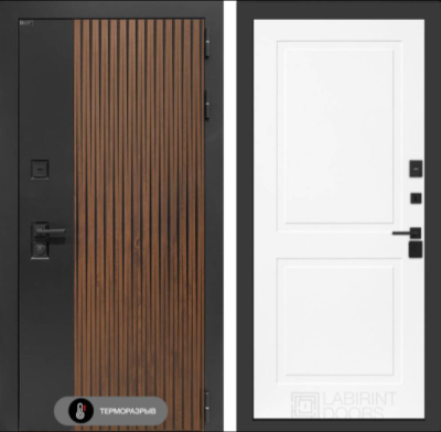 Входная дверь Лабиринт АйсЛаб панель 11 белый софт
