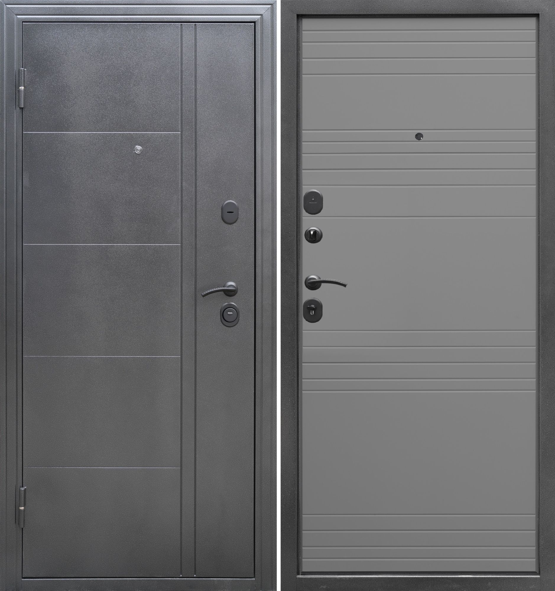 Входная дверь эконом ДК Олимп софт светло-серый