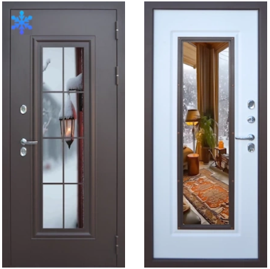 Входная дверь Термо со стеклом Броня Консул 4 RAL8017