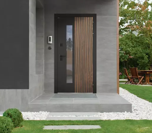 Входная дверь Термо со стеклопакетом Лабиринт Скандия