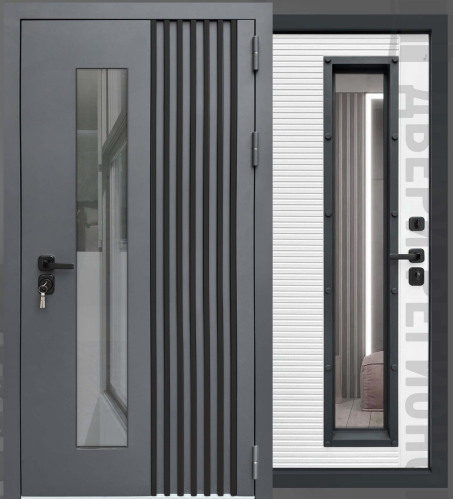 Дверь входная уличная с терморазрывом RX-17 RAL 7016 двери регионов