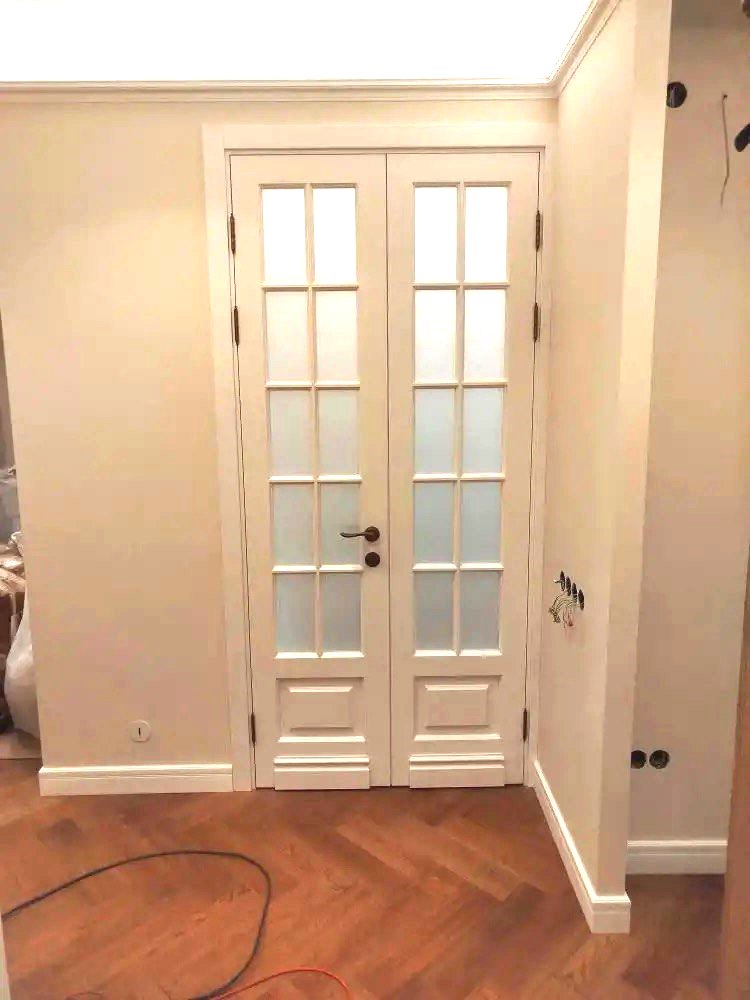 Толстая дверь из массива дерева ИМР-2 эмаль