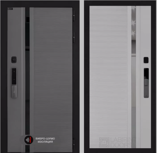 Входная дверь с электронным замком Лабиринт Пиано Смарт 2.0 - 31 белый софт