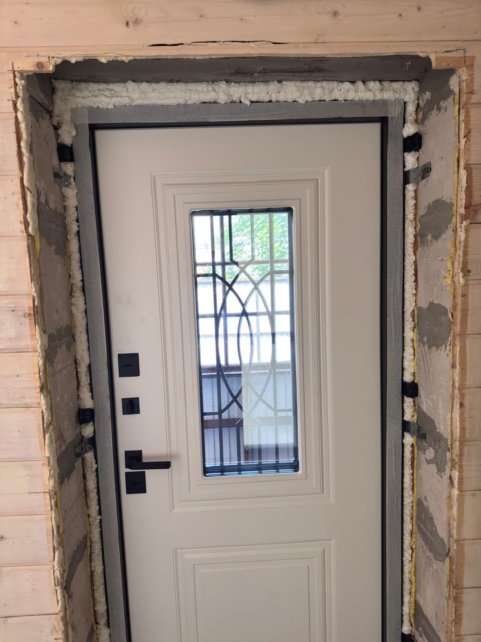 Входная дверь Термо со стеклопакетом Лабиринт Сияна 8019