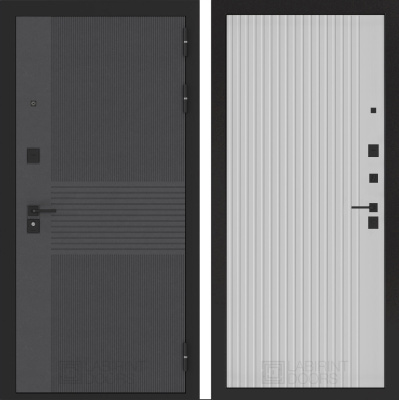 Входная дверь с шумоизоляцией Лабиринт Бункер 05 панель 29 белый рельеф