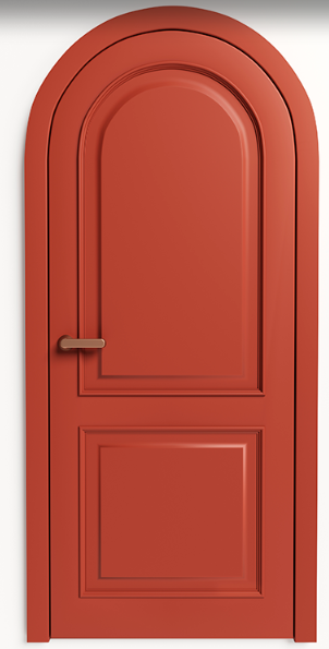 Color Арочная дверь Порто эмаль красная RAL