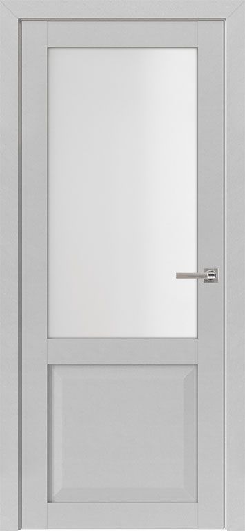 Межкомнатная дверь Uberture Неоклассика 82002 ПДО Лофт светлый Светло-серый Сатинат белый