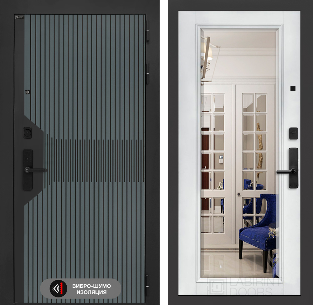 Межкомнатная дверь Смартлаб фацет белый мягкий