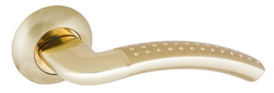 Дверная ручка раздельная PUNTO LOGICA TL SG/GP-4 матовое золото/золото
