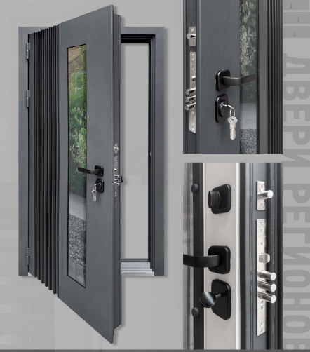 Дверь входная уличная с терморазрывом RX-17 RAL 7016 двери регионов