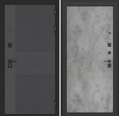 Входная дверь с шумоизоляцией Лабиринт Бункер 05 панель 24 бетон