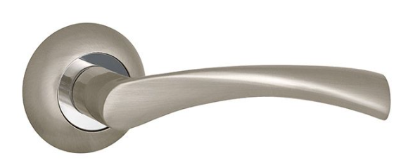 Дверная ручка раздельная PUNTO CRONA TL SN/CP-3 матовый никель/хром