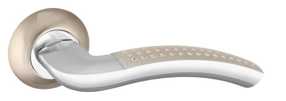 Дверная ручка раздельная PUNTO LOGICA TL SN/CP-3 матовый никель/хром