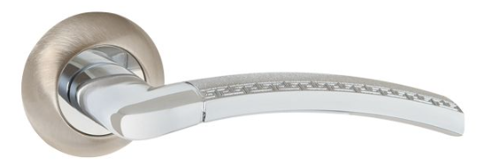 Дверная ручка раздельная PUNTO GEFEST TL SN/CP-3 матовый никель/хром