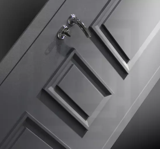 Входная дверь с терморазрывом Лабиринт Атлантик лайт панель 18 белое дерево зеркало