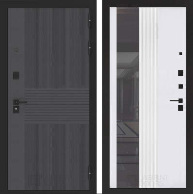 Входная дверь с шумоизоляцией Лабиринт Бункер 05 панель 32 белый софт