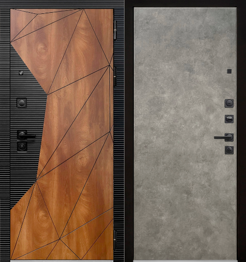 Металлическая дверь STR Геометрия Соло бетон