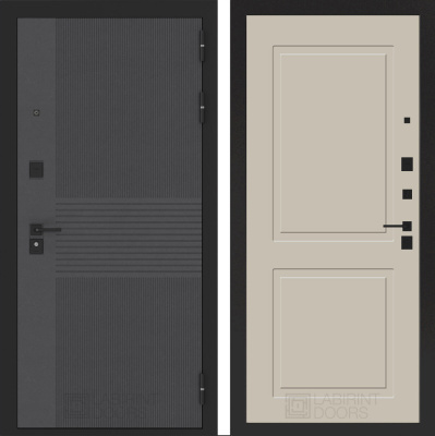 Входная дверь с шумоизоляцией Лабиринт Бункер 05 панель 11 капучино