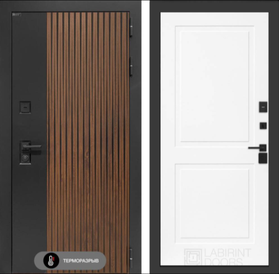 Входная дверь Лабиринт АйсЛаб панель 11 белый софт