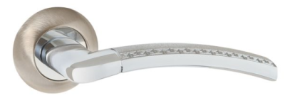 Дверная ручка раздельная PUNTO GEFEST TL SN/CP-3 матовый никель/хром