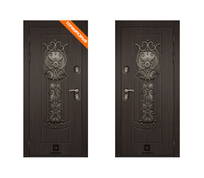 Дверь Voldoor Ренкас 120 Стеклопакет Термо Ключ венге
