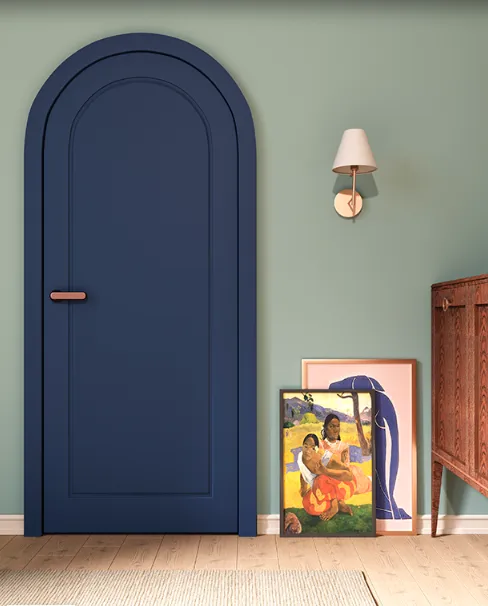 Color Арочная дверь Рейн эмаль синяя RAL