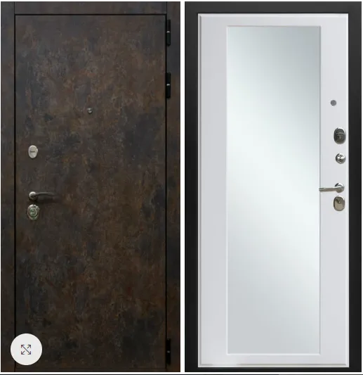 Входная дверь с зеркалом и шумоизоляцией Выбор 12 Гранж plus