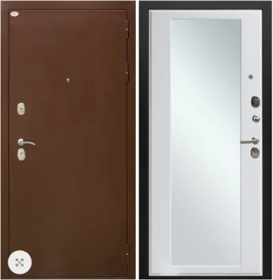 Входная дверь с зеркалом и шумоизоляцией Выбор 10 plus